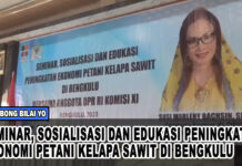SUSI MARLENY BACHSIN | SEMINAR,SOSIALISASI & EDUKASI PENINGKATAN EKONOMI PETANI KELAPA SAWIT BENGKULU